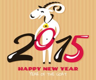 Vector Set Of15 Sheep Year Background