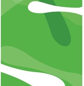 簡單的綠色曲線背景向量插畫設計
