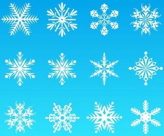 Kepingan Salju Vector Set Untuk Natal Desain