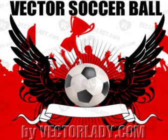 Vector Soccer Ball Banner
