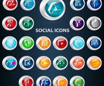Social Icons Vector