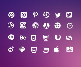 Vektor-Icons Social-set