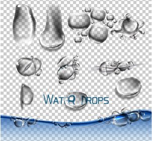 Vector Water Drops Illustration Design