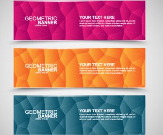 Vektor Web Banner Kreatif Desain Grafis Set