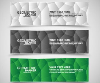 Vektor Web Banner Kreatif Desain Grafis Set