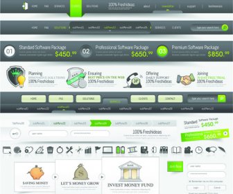 vektor web elemen menu seni grafis