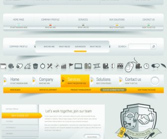 vektor web elemen menu seni grafis