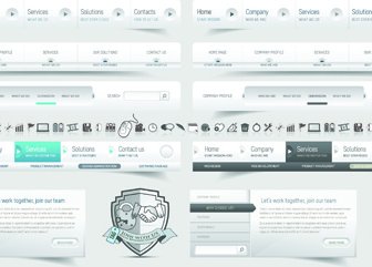 vektor web elemen menu seni grafis