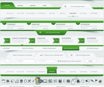 vektor web elemen menu seni grafis