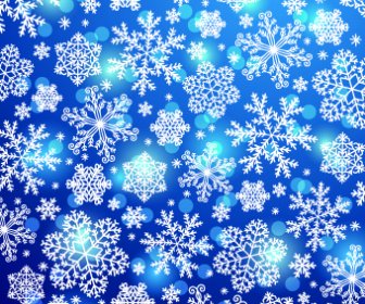 Vector Winter Snowflakes Background