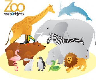Animais Do Zoológico Vetorial
