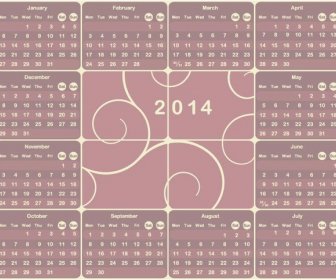 Plantilla De Calendario Europeo Vector14