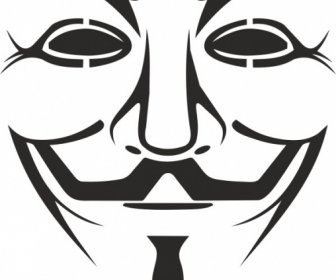 Vendetta Masker Logo Vektor Bebas