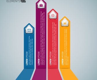 Vertical Business Arrow Infographic Templates