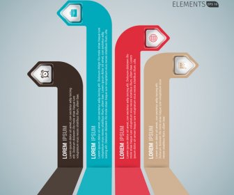 Sudut Vertikal Bisnis Panah Infographic