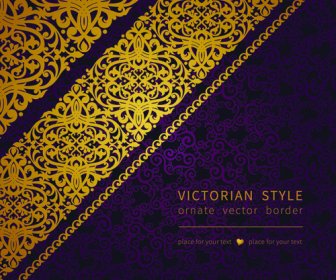 Victorian Ornate Floral Pattern Background Vector