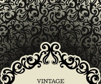 Vintage Background With Decoration Pattern Vector