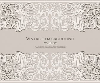 Vintage Background With Floral Vector