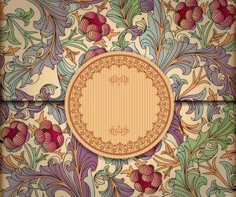 Vintage Backgrounds With Luxurious Floral Vector