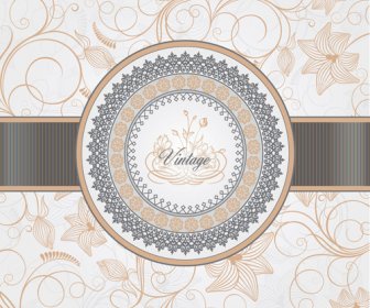 Vintage Backgrounds With Luxurious Floral Vector