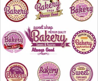 Vintage Ekmek Etiketleri Yaratıcı Vektör Set