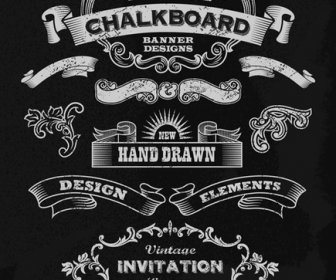 Vintage Black And White Labels With Ornaments Vector