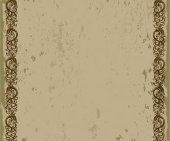 Vintage Brown Border Design Seamless Repeating Style