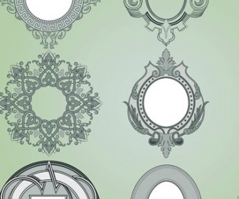Vintage Calligraphic Border Frame And Ornament Vector Set