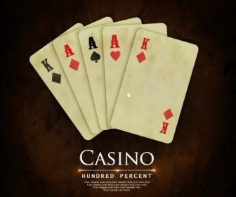 Vintage Casino Abdeckung Spielkarte
