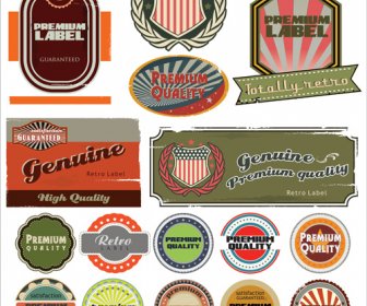 Vintage Colored Labels Design
