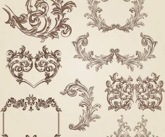 Vintage Decorative Borders And Frames With Corners Vector