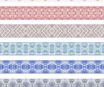 Vintage Decorative Pattern And Borders Vector Set