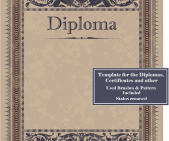 Vintage Diplomas Design Cover Template Vector