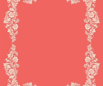 ヴィンテージの花とピンクの背景のベクトル