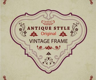 Vintage Frame Design With Antique Style