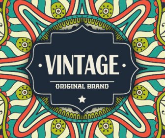 Vintage Frame With Ethnic Pattern Vector Backgrounds