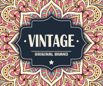 Vintage Frame With Ethnic Pattern Vector Backgrounds