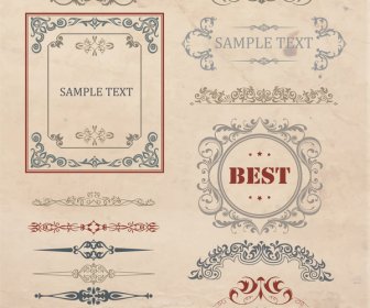 Vintage Frames And Borders Pattern Collection