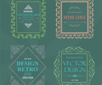 Vintage Frames And Labels Vector Collection