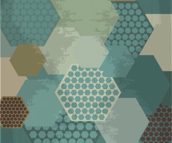 Vintage Geometric Background Hexagon Collection Decoration