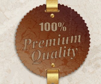 Vintage Gold Premium Qualität Abzeichen Granit Hintergrund