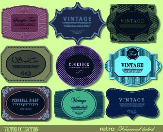 Vintage Etiket Ve Rozetleri Tasarım öğeleri