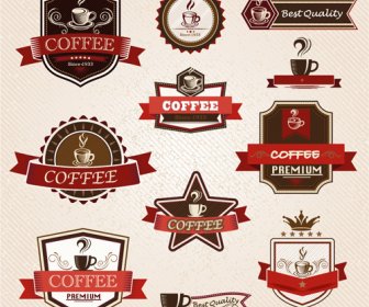 Vecteurs De L’étiquette Vintage Café