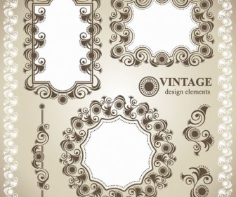 Vintage Lace Frames And Borders Vector