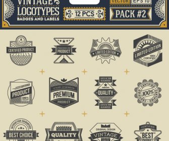 Vintage Logotypes Label And Badges Vector