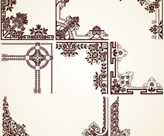 Vintage Pattern Area Borders And Ornaments Vector
