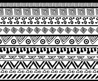 Vintage Pattern Background Repeating Tribal Style Decoration