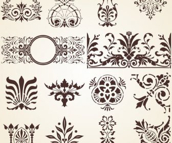 Vintage Royal Ornamente Design Elemente Vektor
