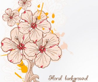 Vintage Spring Floral Background