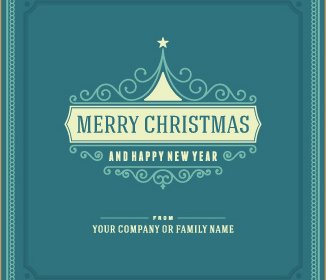 Vintage Style Frames Christmas Background Vector